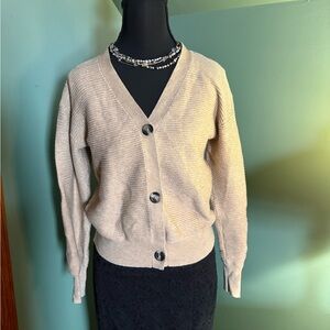 Cozy and cute Beige Women's Cardigan Sweater